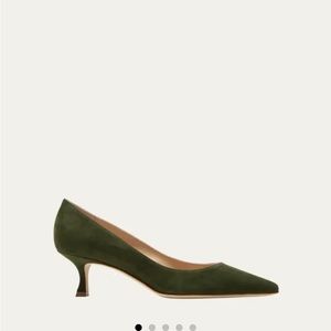 Manolo blanik SRILA green suede pumps 39